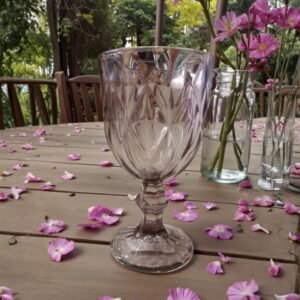 Crystal Wine Glasses 235 ML | Long Stem Burgundy Clear Wine Glass | Elegant Glassware for Red Wine, Parties, Wedding, Anniversary & Gifting - 1pc (Mix Colors)