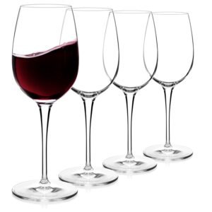 Luigi Bormioli Crescendo Bordeaux Wine Glasses, 20 Oz - Clear, Set of 4
