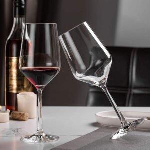 Crystal Wine Glasses Set of 3, 360 ML, Red & White Wine, Laser Cut Thin Rim, Long Stem, Ultra-Thin Lightweight, Wine Tasting
