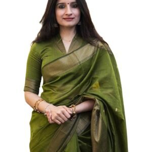 SIRIL Women's Pongal Special Banarasi Silk Saree Soft Kanjivaram Sari With Blouse Piece