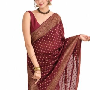 Womens Trendy Soft Banarasi Art Silk Saree with Blouse Material