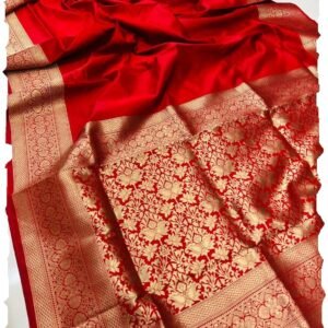 AMIRAT women's banarasi silk saree | Silk Plan Saree Zari Border With Blouse Piece