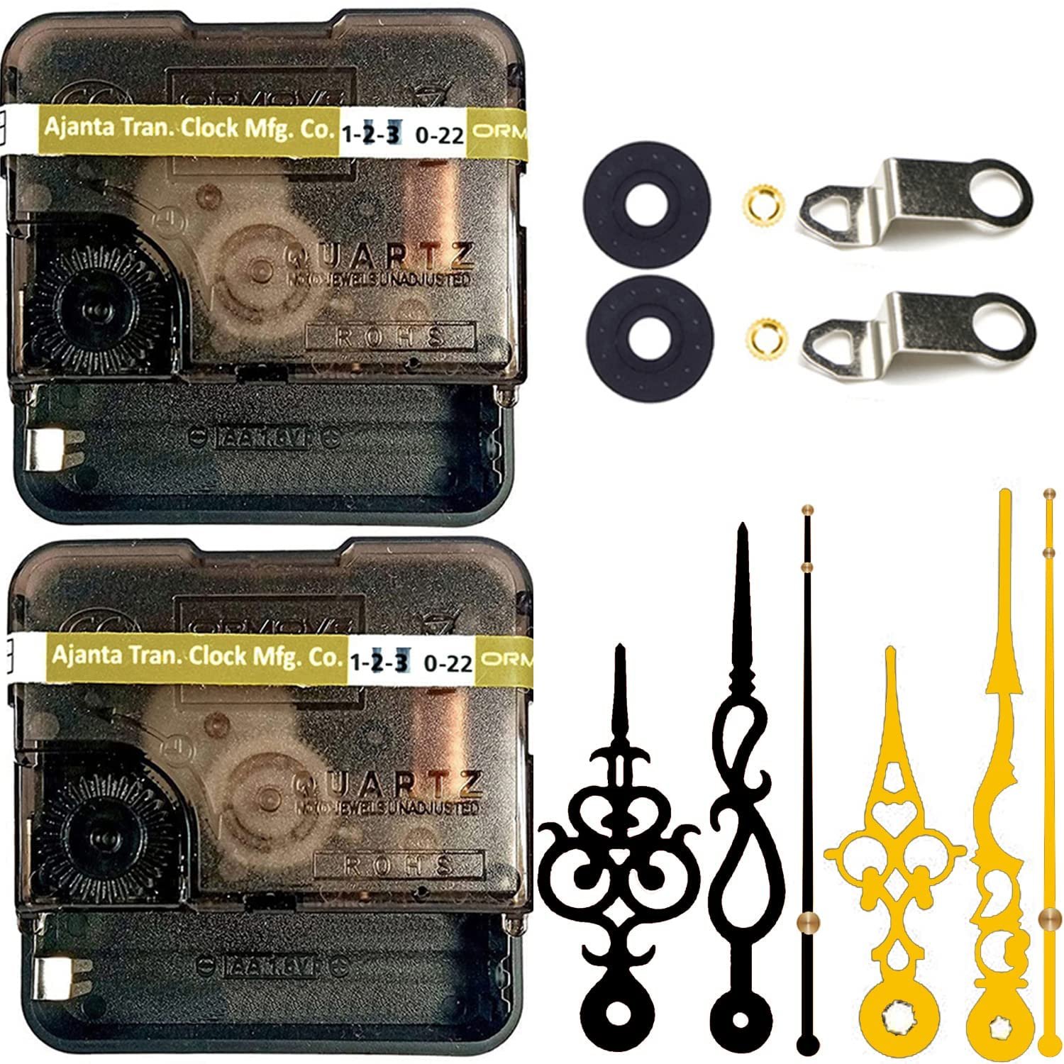 bestbuy QEWINOX Combo Of Ajanta Mfg. Battery Operated Plastic Analog Ticking Wall Clock Movement Machine With Hands (Needles : Antique Black, Silver) (Made In India 100%)