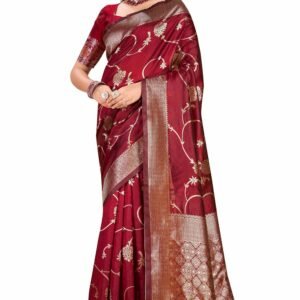 Shasmi Women's Green Printed, Embroidered, Embellished Bandhani Georgette Party Sari collections With Blouse Piece for Wedding sadi (PARI-220)