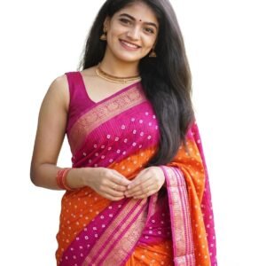 SUPERLAXMI Women's Banarasi Kanjivaram Soft Silk Jacquard Saree With Unstitched Blouse Piece