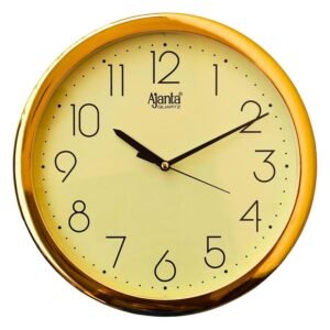 Ajanta Plastic Abstract Quartz Analog Wall Clock - Model No.957 (260Mm X 260Mm X 33Mm, Ivory )
