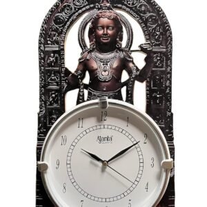 RK Watches Collection Analog 27 cm X 23 cm Design Wall Clock (Multicolor, with Glass), SHRI RAM Wooden 102 Wall Clock