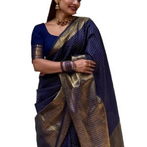 Shasmi Women's pure kanjivaram silk sarees latest banarasi saree for woman soft sari party design wear pattu cotton with blouse piece wedding sadi new ladies 2026 collection