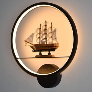 Smartway® Acrylic 18W Ship Design LED Wall Lamp | Modern Decorative Wall Light with 3 Color Modes | Artistic Sailing Ship Wall Décor for Living Room, Bedroom & Kids Room | 1 Year Warranty