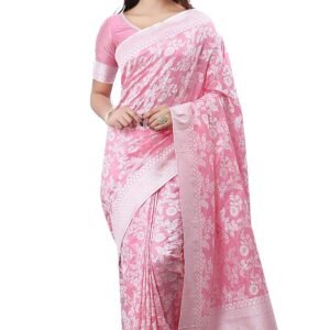 Glory Sarees Women's Banarasi Artificial Silk Saree With Blouse Piece