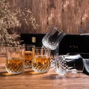 Rewup Whiskey GlassBeer Pub Bar Wineglass for Drinking Fruit Juice, Scotch, Rajwadi Fashioned Cocktail Whiskey Tumblers - Pub Water Drinking Glass