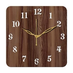 Aum 10" Inch Wooden Wall Clock (Wenge, Small Size, 25cm x 25cm)-022