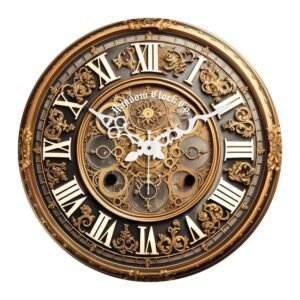 RANDOM Vinyl Round Analog Wall Clock for Home and Office Decor - Classic Design Silent Movement Watch, Modern and Stylish Clock, 15 Inch (RC-929)