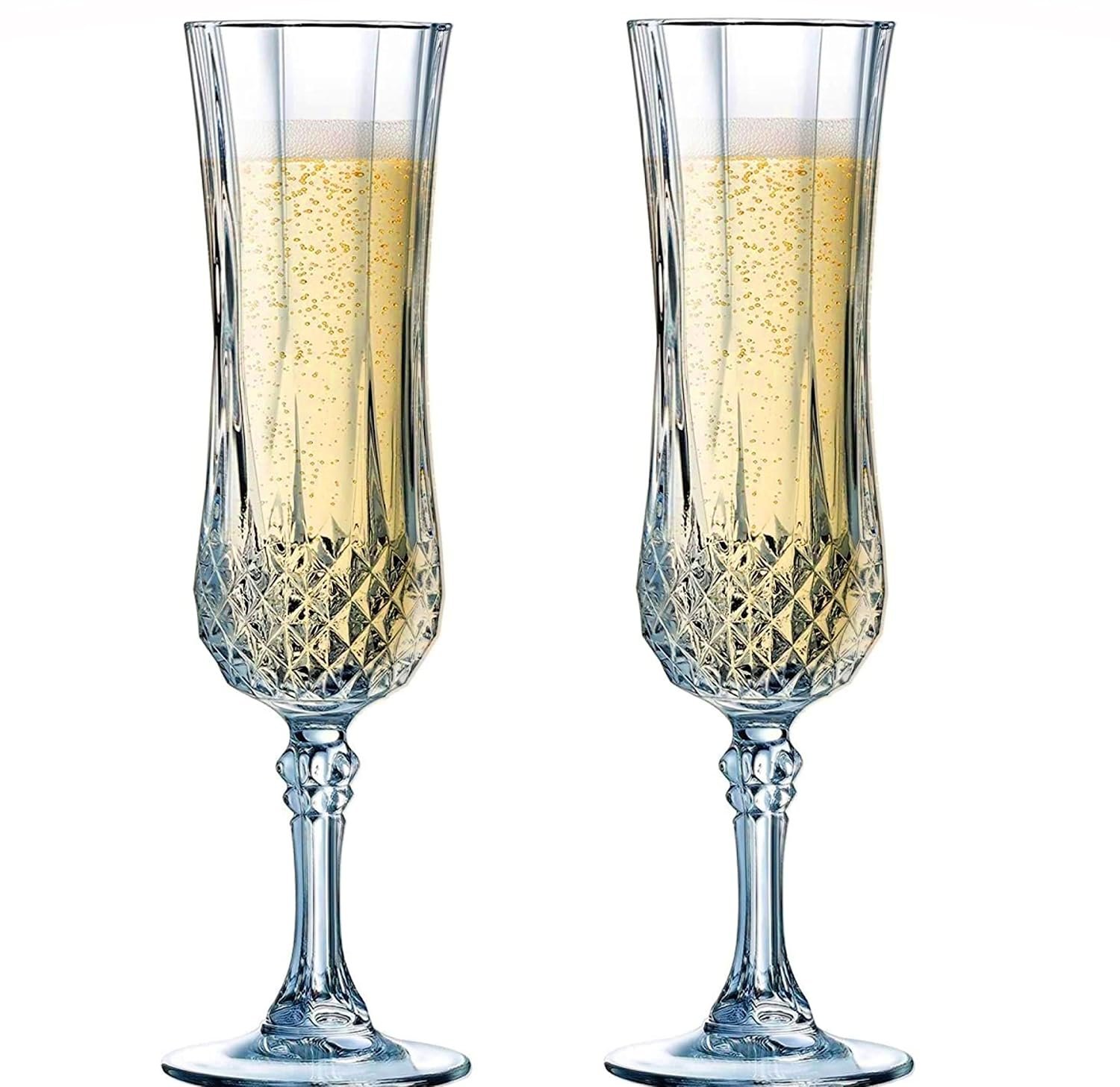 Long Champ Wine Glass 155 ML Set of 2 Wine Glass, Whiskey Glass, Classic Style Brandy Glass Diamond Red Wine Glasses, Champagne Cup of Whisky Nordic All Wine Glasses