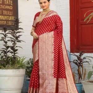 Banarasi Saree with Zari Weave Border and Blouse Piece