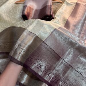 Star Silk Cream Banarasi Silk Saree for Women with Maroon Zari Border, Traditional Woven Design Ethnic Saree for Wedding Festival Party look with Unstitched Blouse Piece